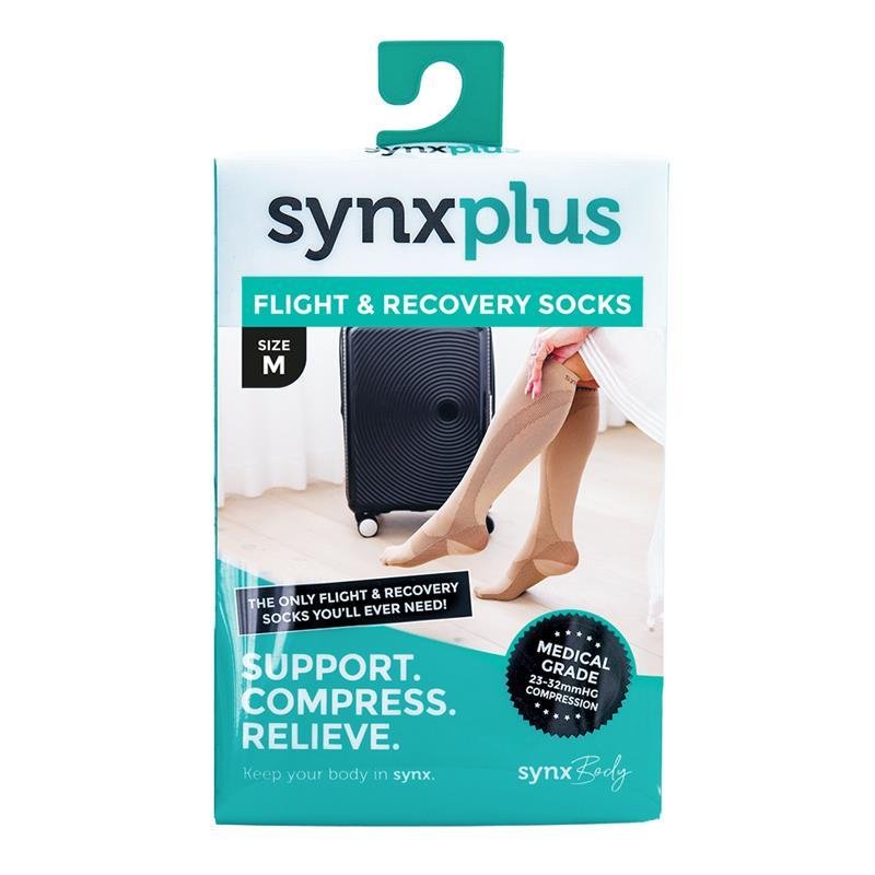 Synxplus 飞行恢复压力袜 米色 M码
